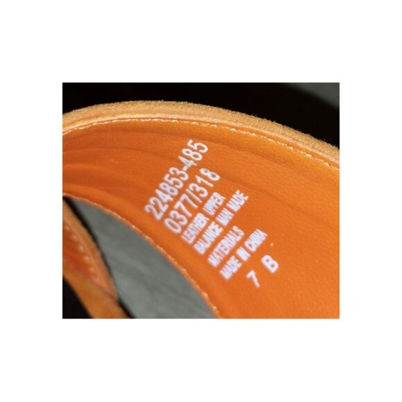 Colin Stuart for Victoria's Secret Leather Orange Suede Platform High Heels 7 - Picture 7 of 7